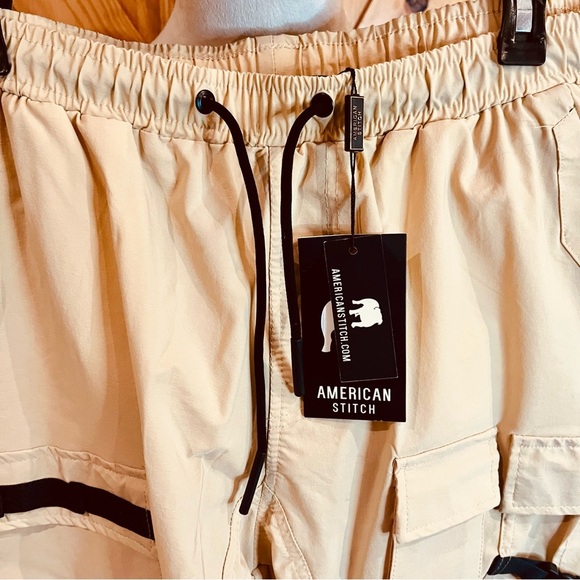 American Stitch Mens Tan Cargo Pants - Picture 3 of 10